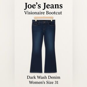 Joe’s Jeans Visionaire Bootcut Dark Wash Denim Size 31 Women’s Jeans
